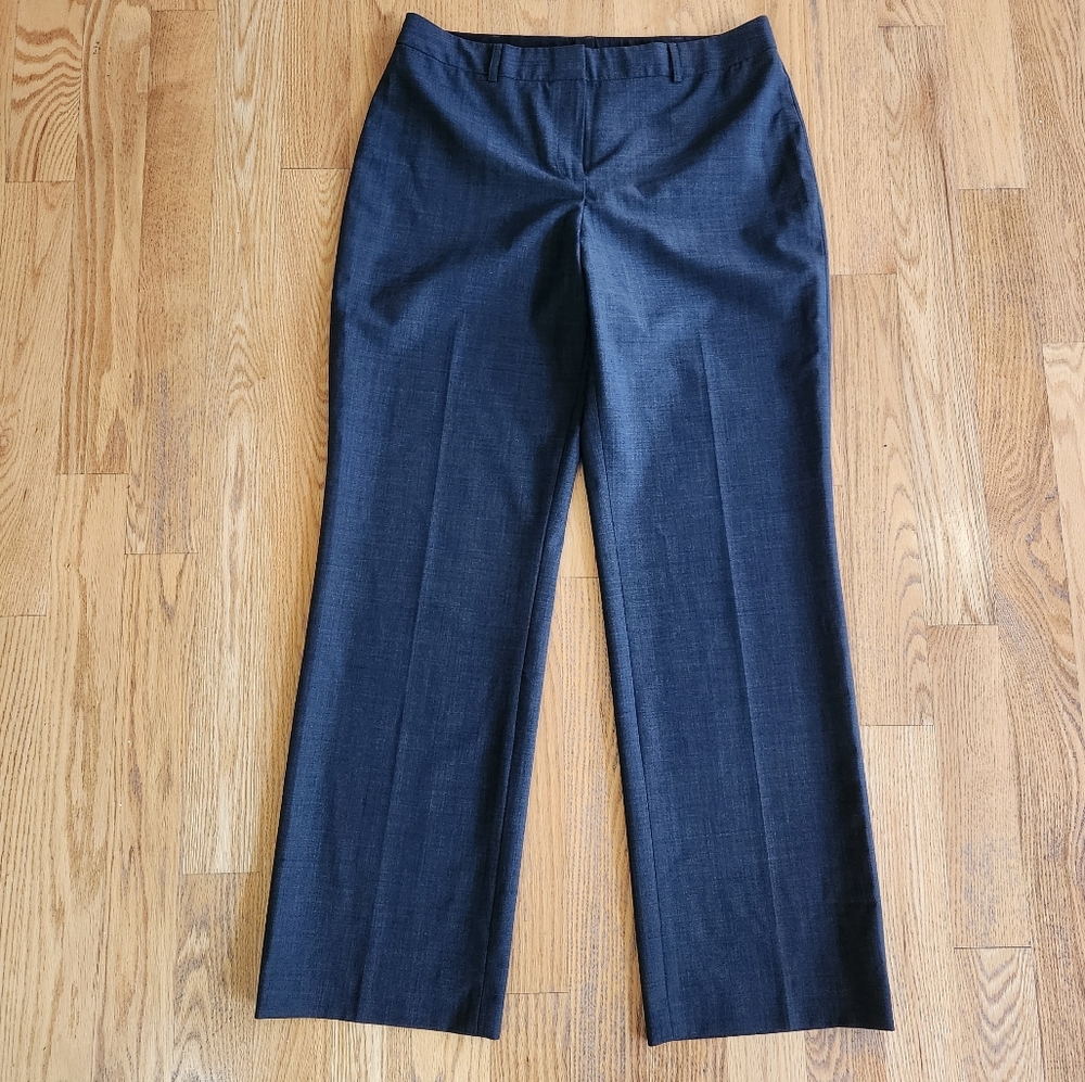 Jones New York Collection Platinum Women's Easy Care Trousers Pants Charcoal 12